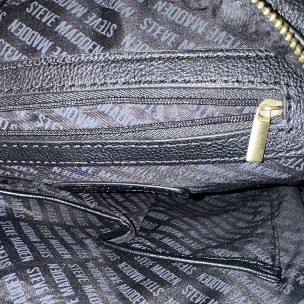Steve Madden Black Backpack with Gold Studs